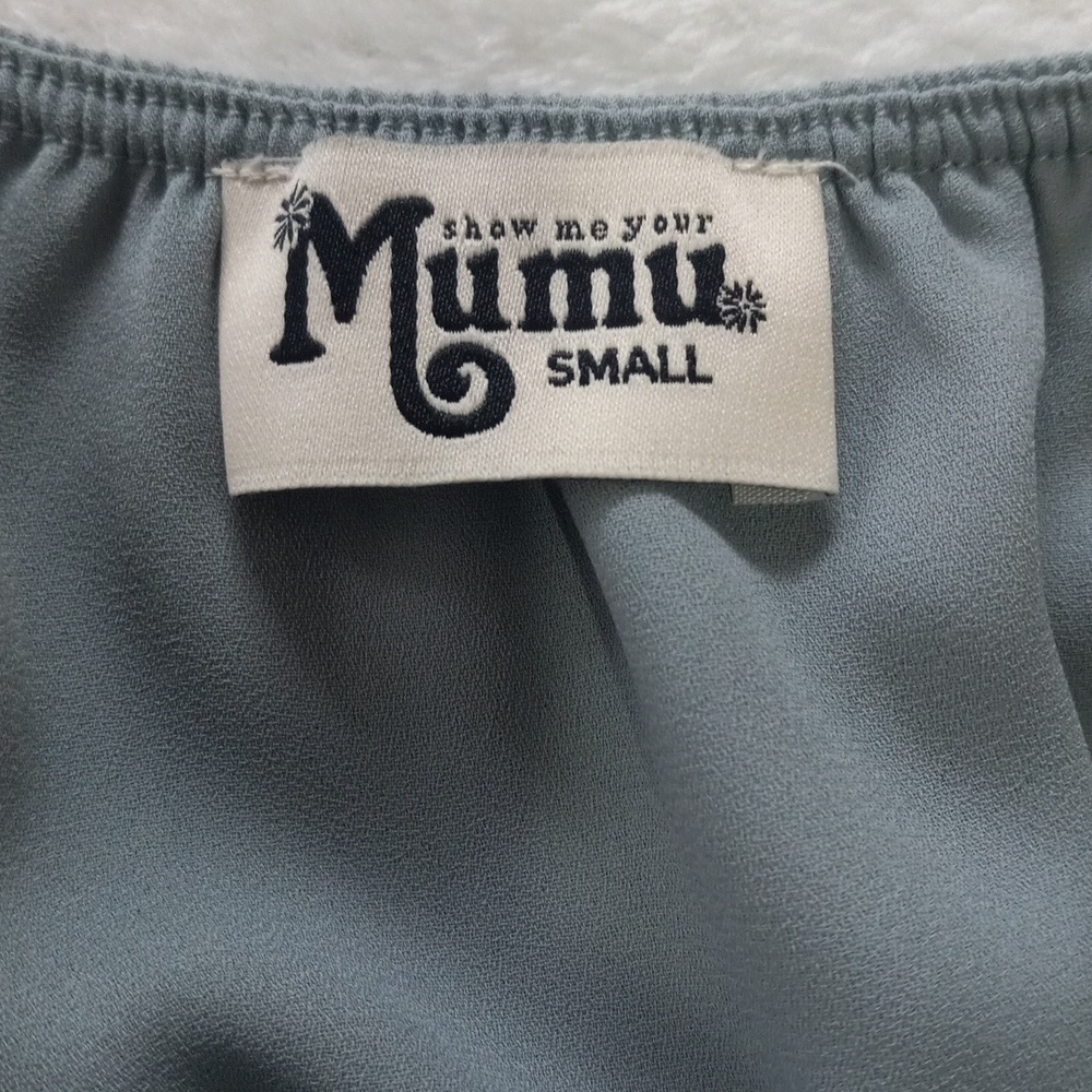 Show Me Your Mumu Heather Halter Maxi Dress Silver Sage Bridesmaid Wedding Small - Picture 8 of 16